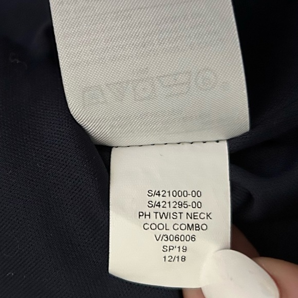 Banana Republic Twist Neck Floral Navy Dress Size 6 - Picture 10 of 13